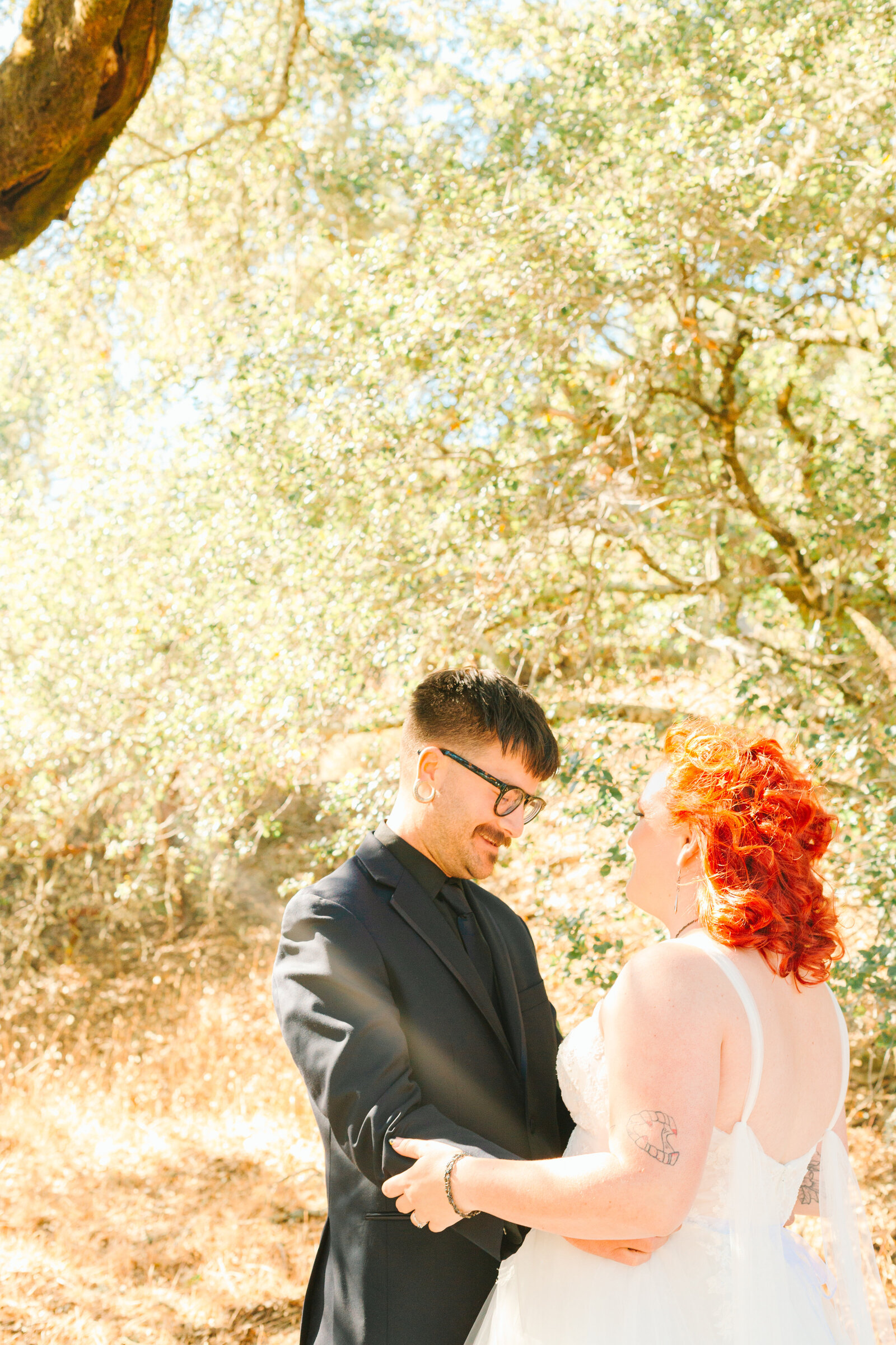 Wedding day first look.