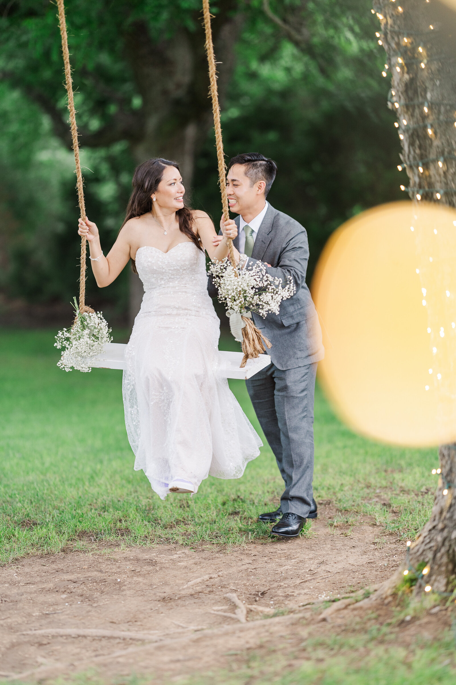 bride and groom outdoor solo photography before wedding reception