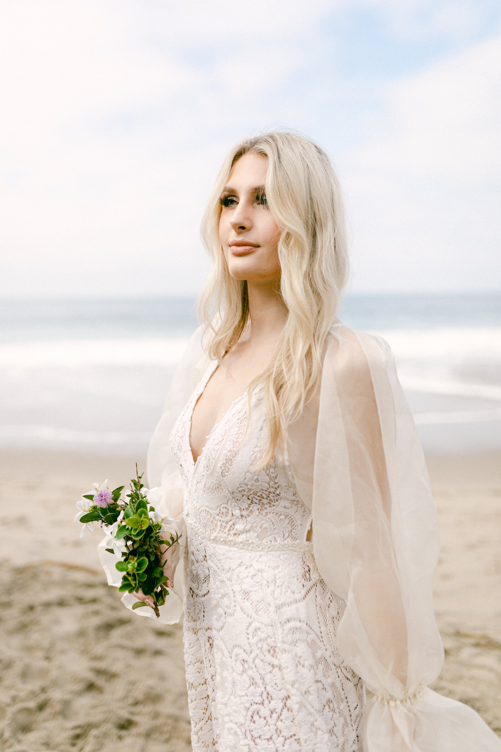 beach bride photography