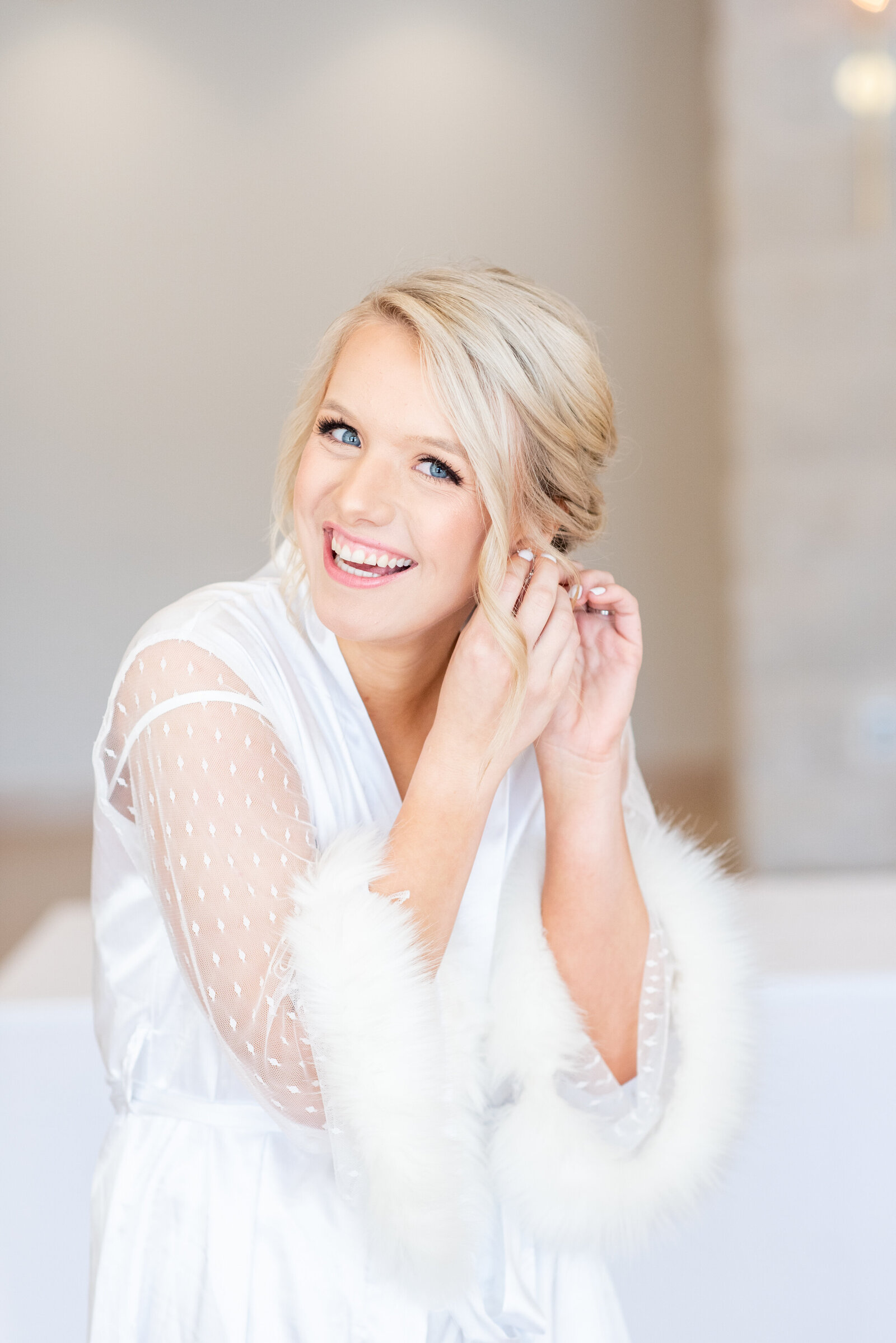 image of bride getting ready