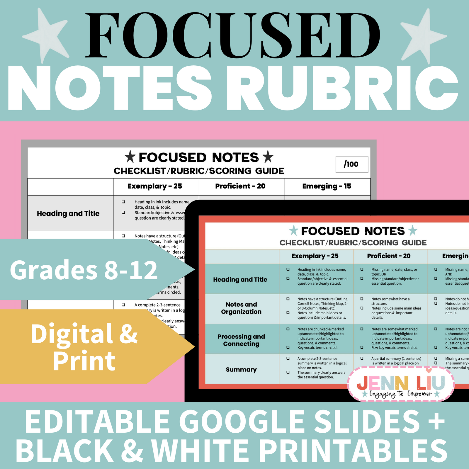 focused-notes-rubric