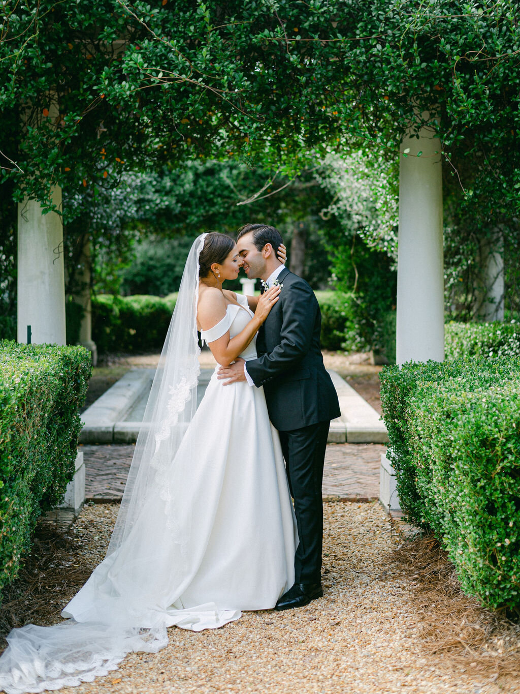 Bride and groom portraits at Pebble Hill