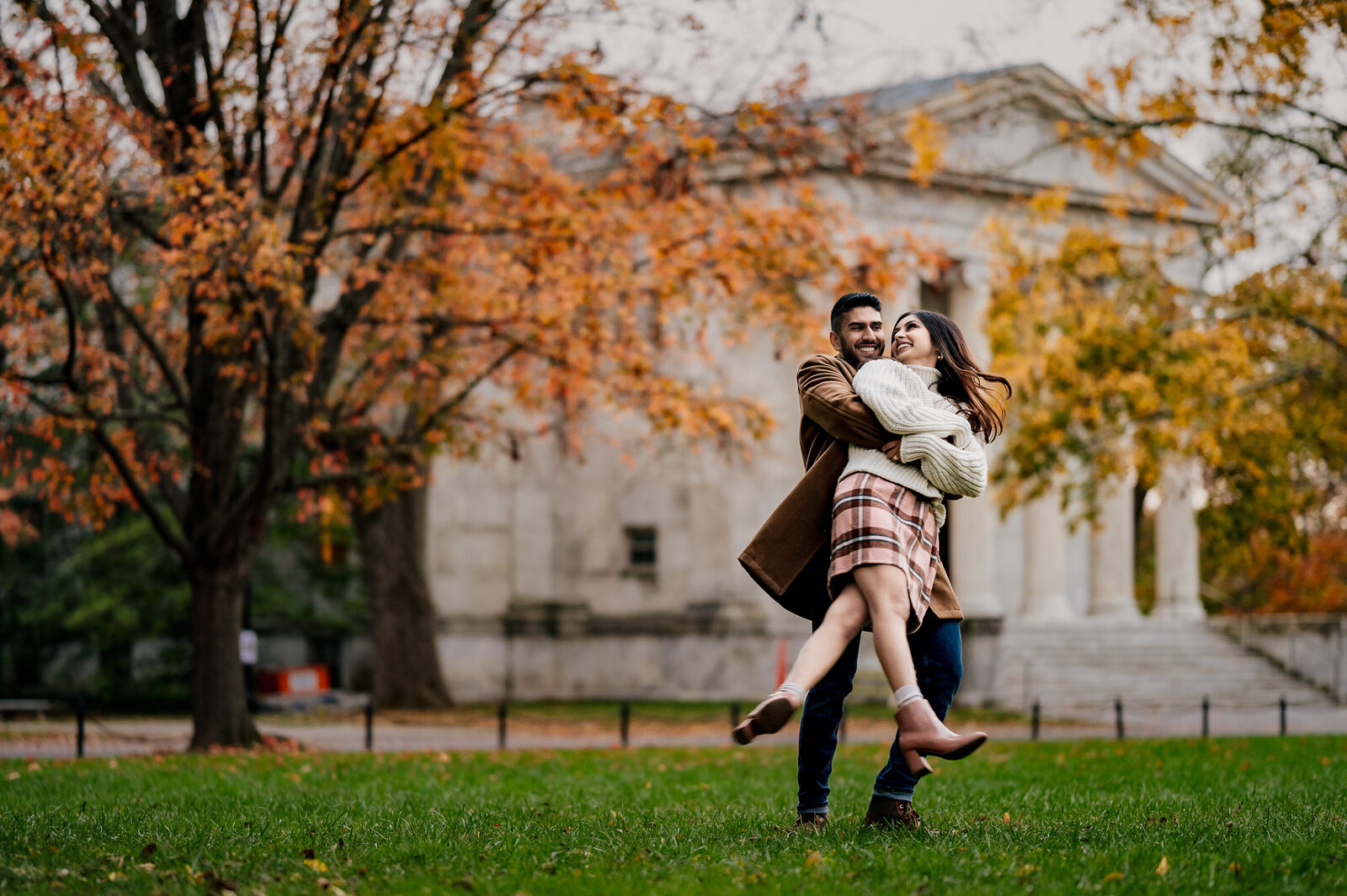 Celebrate your South Asian love story with NYC engagement photos.