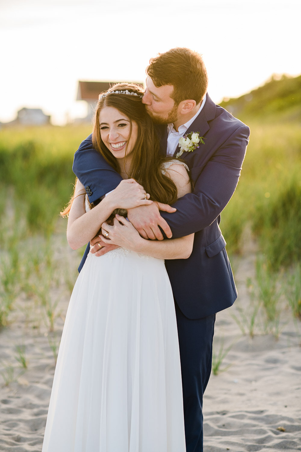 sweet couple portrait in sun