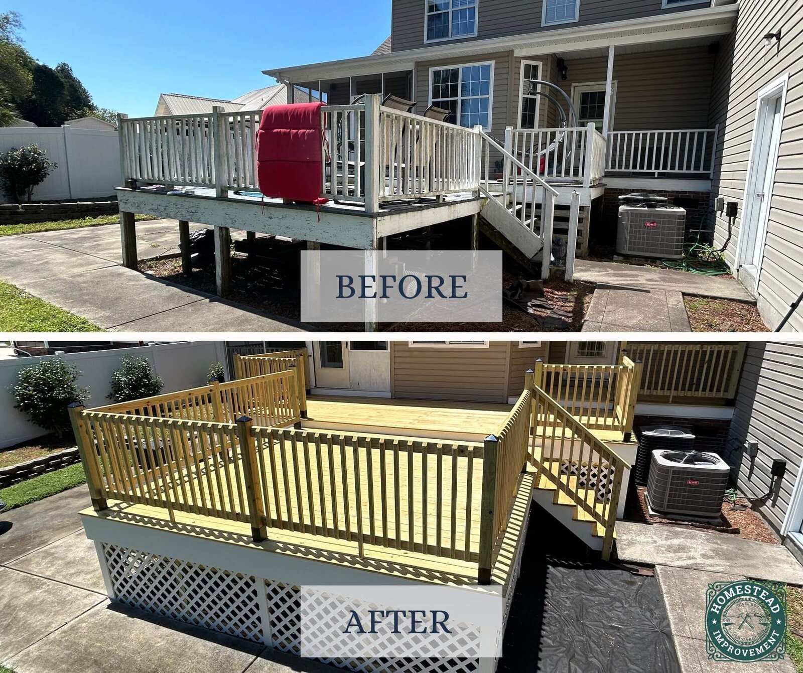 wood deck before after myrtle beach