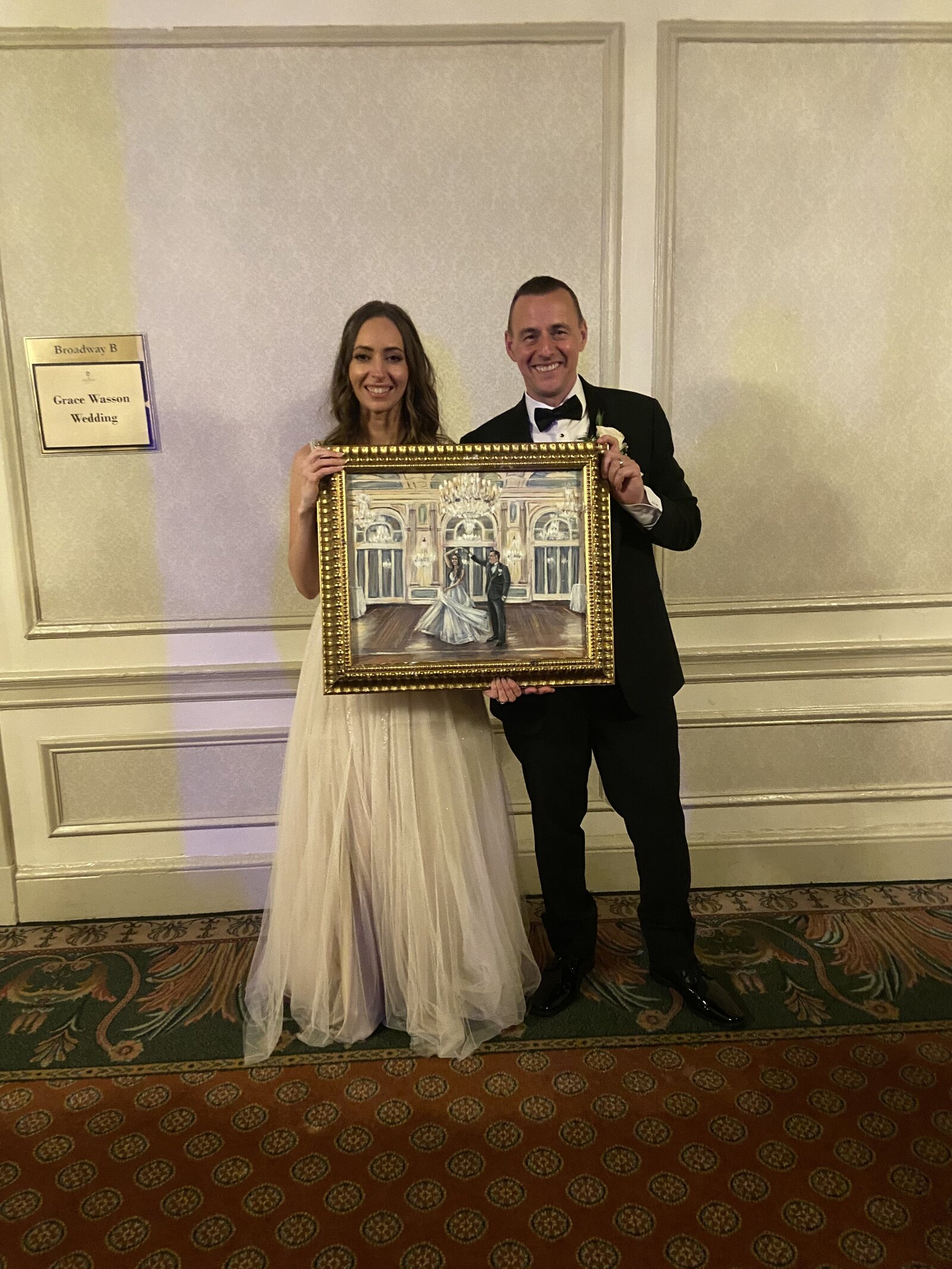 End of the night live wedding painting in Louisville Ky