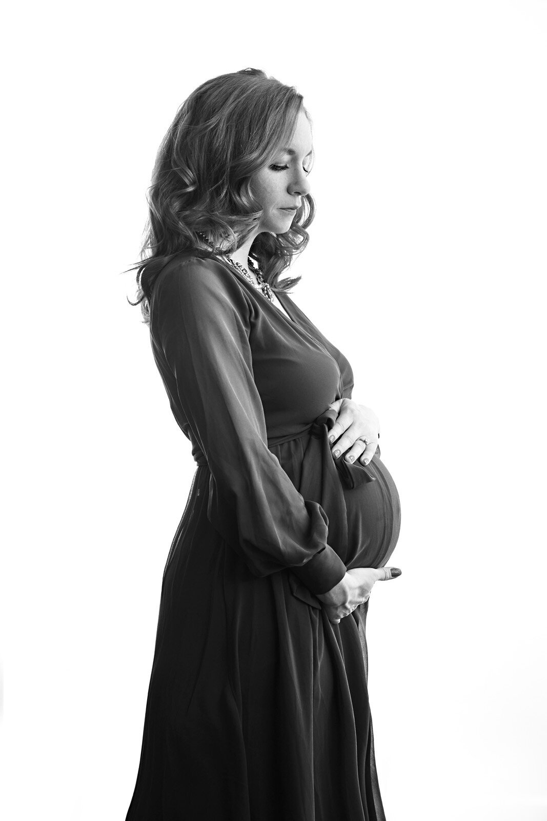 Fine Art Maternity Portrait of a Woman in Minneapolis Studio-05