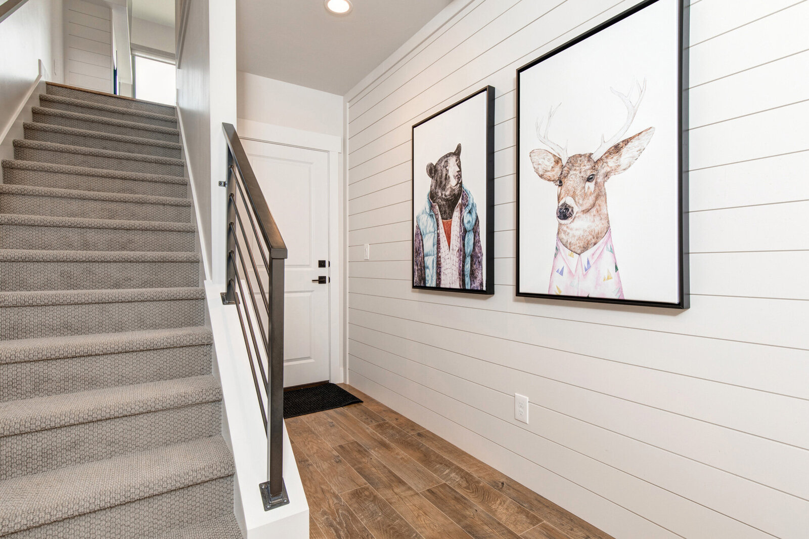 Vacation-Home-Interior-Designer-Chalet-and-Co-entry-way-staircase
