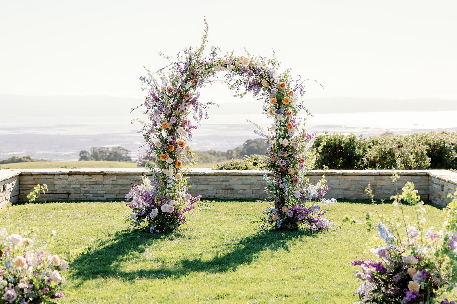 flower arch for wedding ceremony
