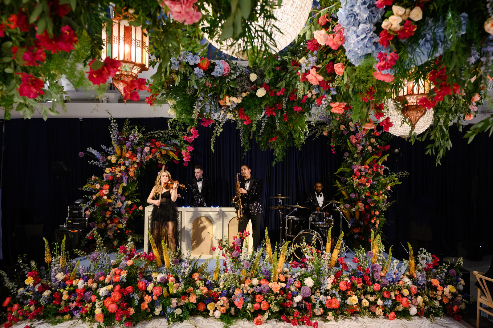 Colorful Museum Wedding Flowers