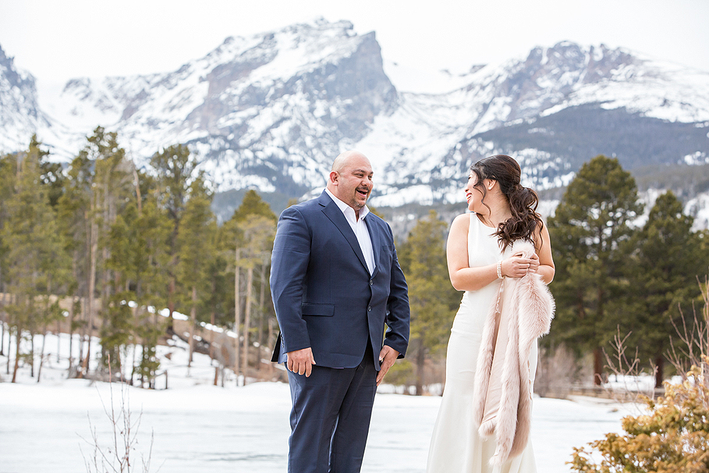 elopement couple in the mountains