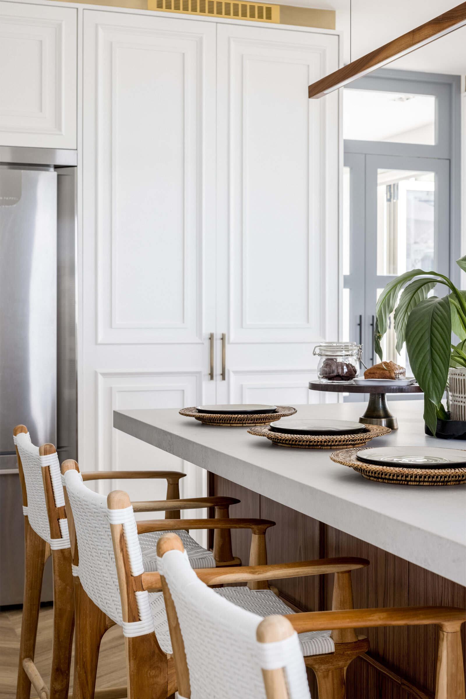 brown & white kitchen view