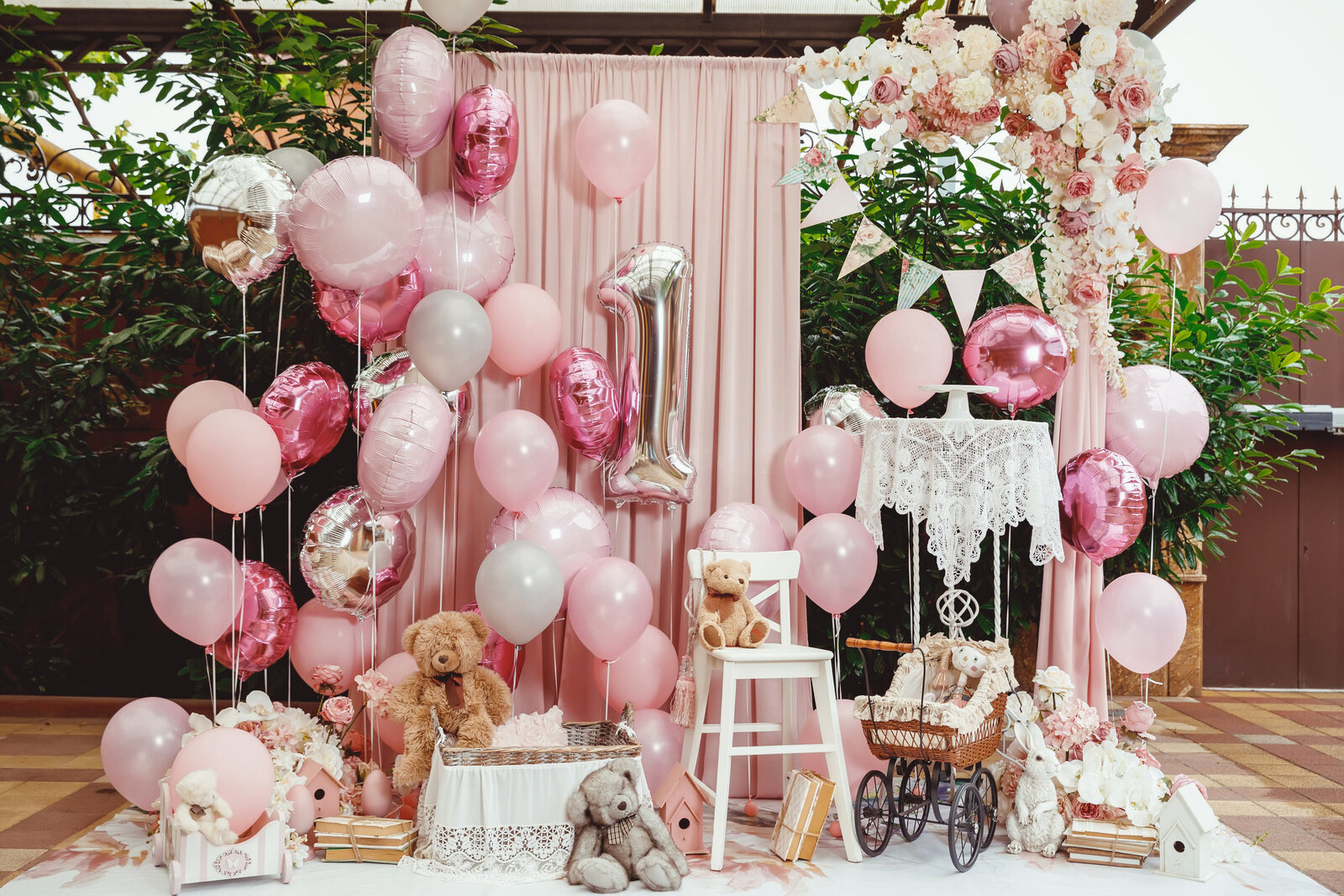 Pink Baby Shower Setup from Essence of Flair