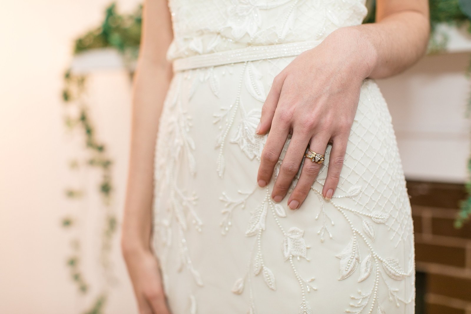 beaded-wedding-dress-hand-wedding-ring