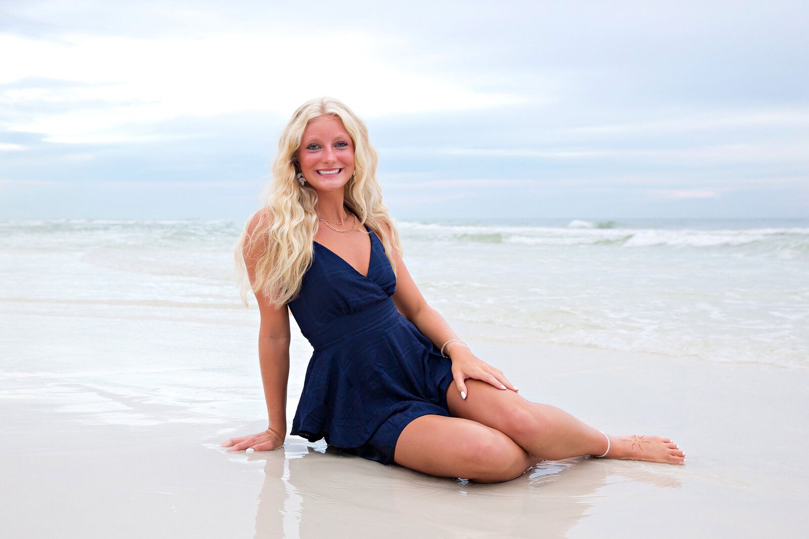 senior girl photographed in santa rosa beach