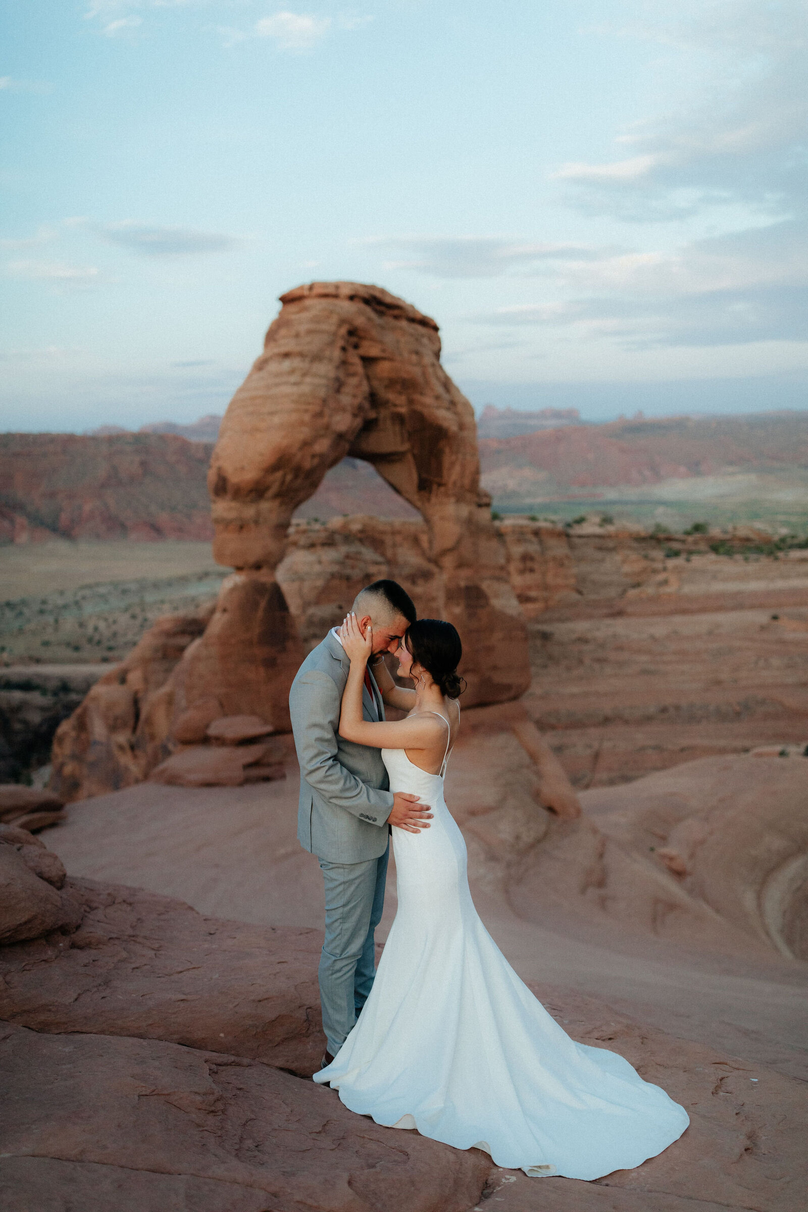 Romantic and adventurous Utah desert elopement photography