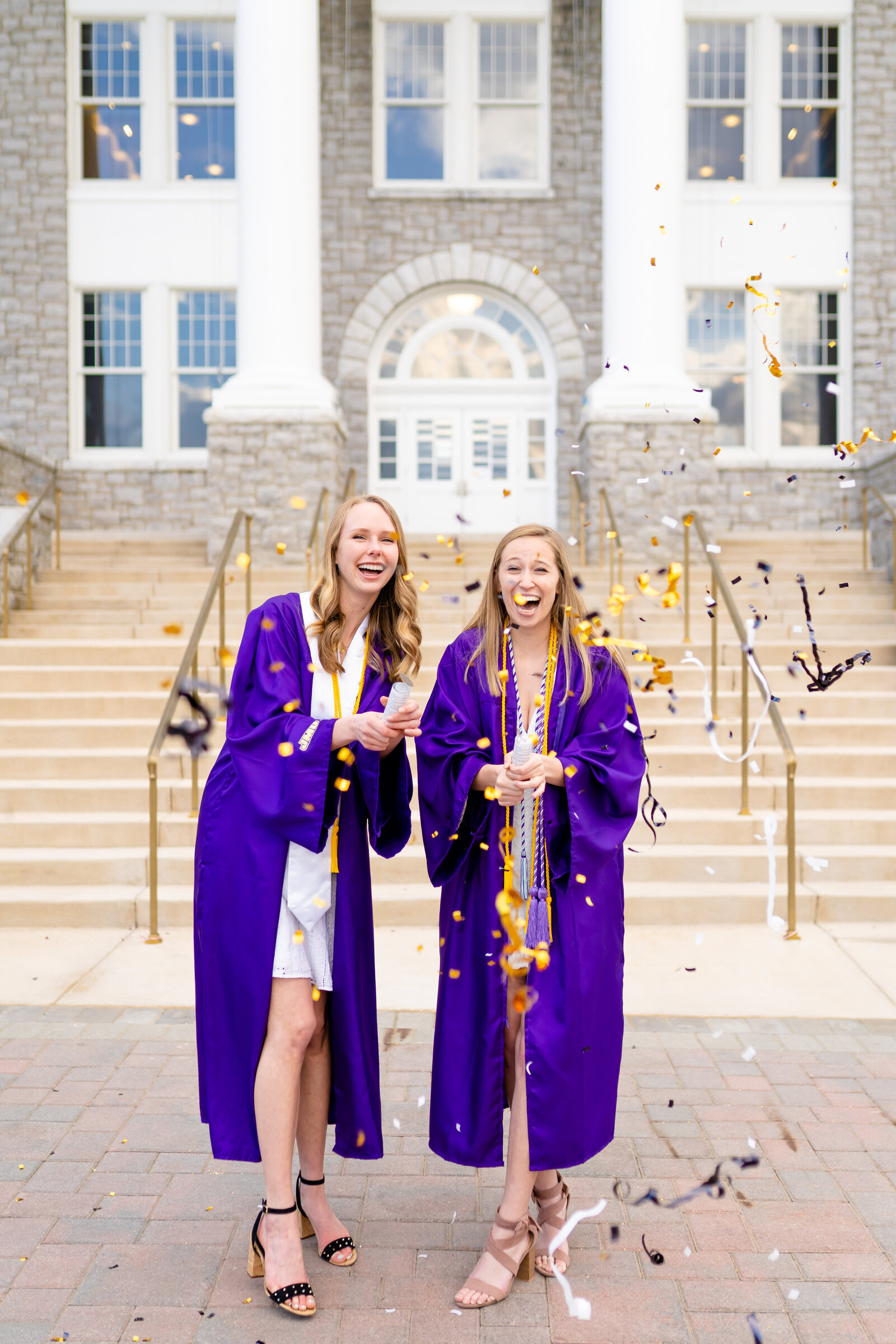 Light and Airy Grad Session at JMU by Megan Hollada Photography - Northern Virginia Senior Photographer