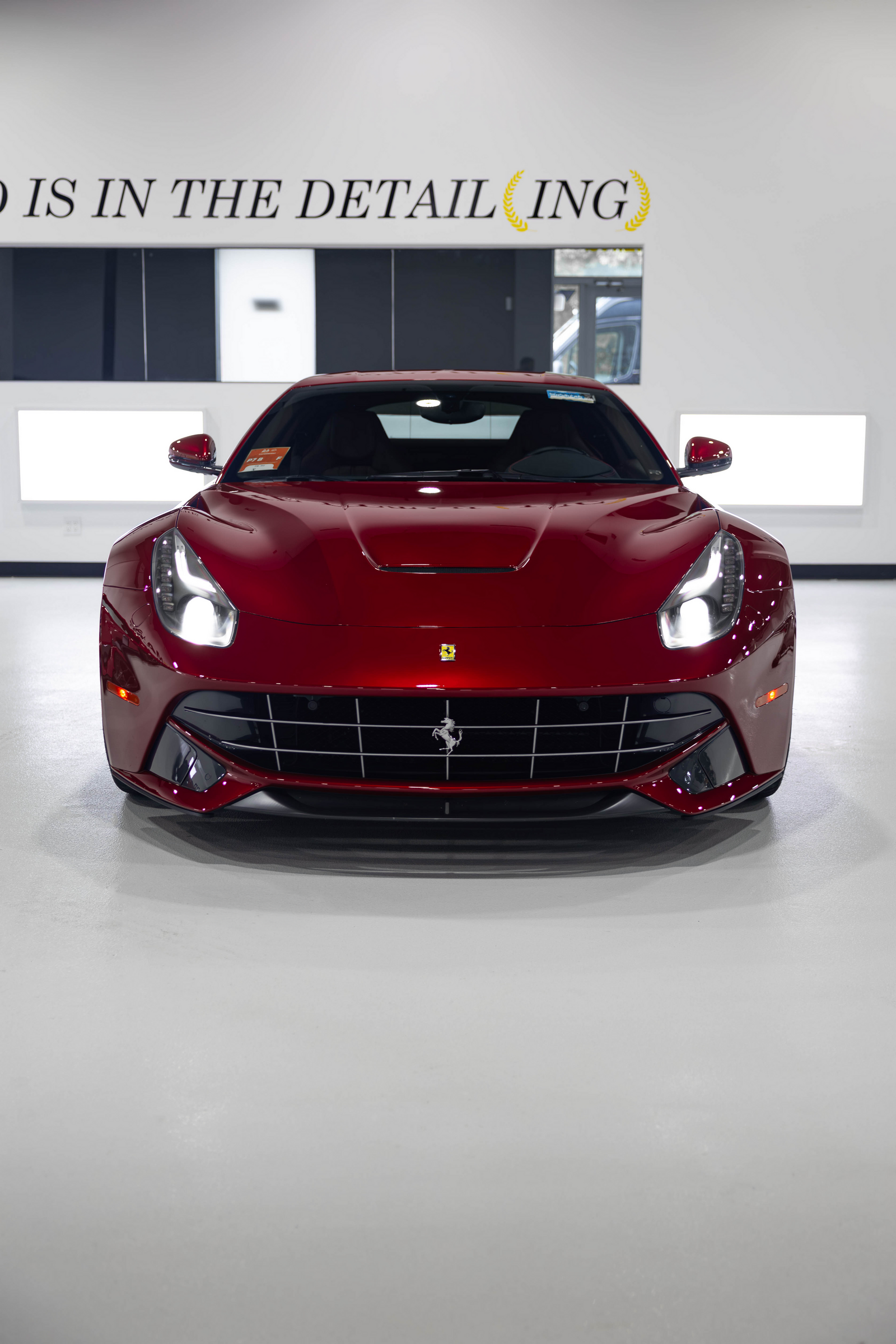 Dark Red Ferrari F12 PPF Paint Correction Ceramic Coating Toronto Markham Le Mans Detailing 5