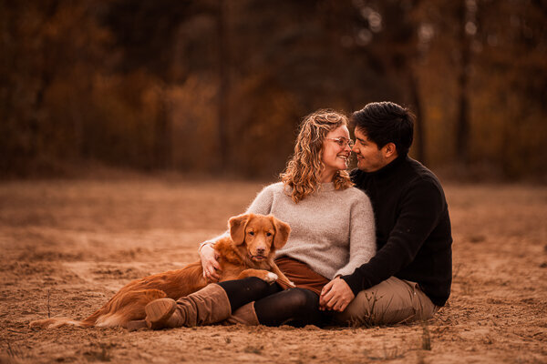Laat de liefde tussen jou, je partner en hond vastleggen