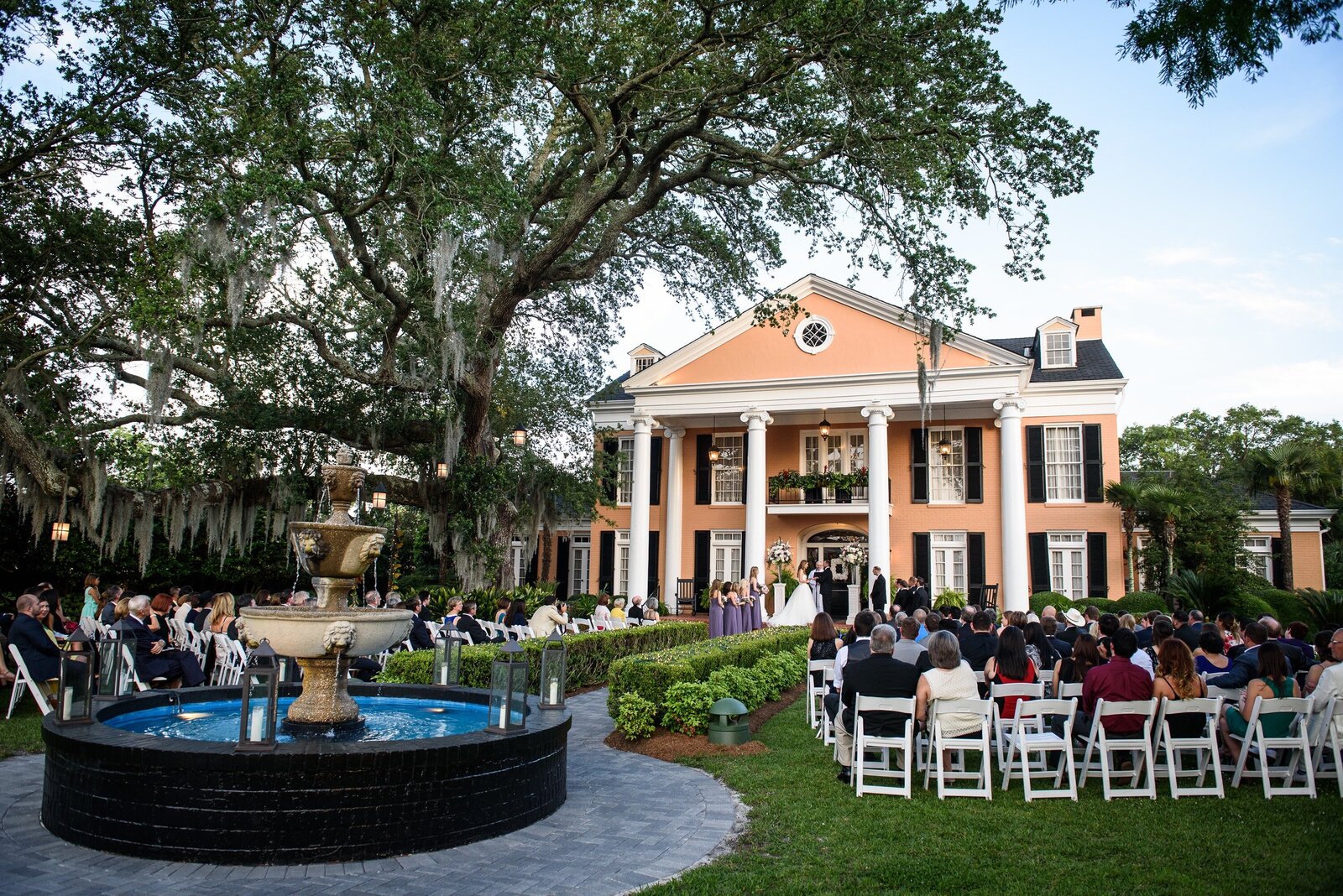 Southern oaks daytime wedding ceremony
