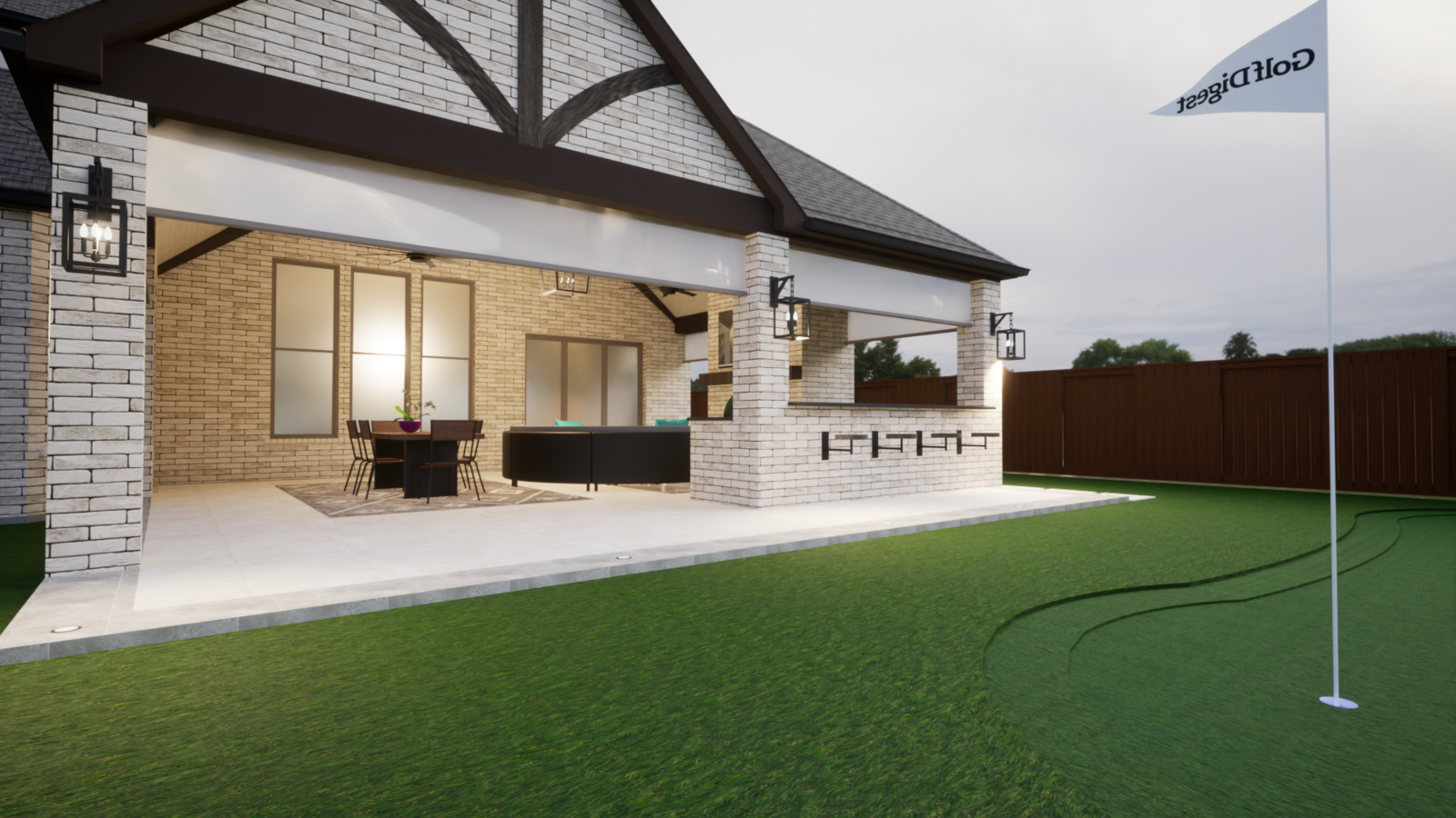 Terrace Outdoor Design - Rendering - Brown - Image4