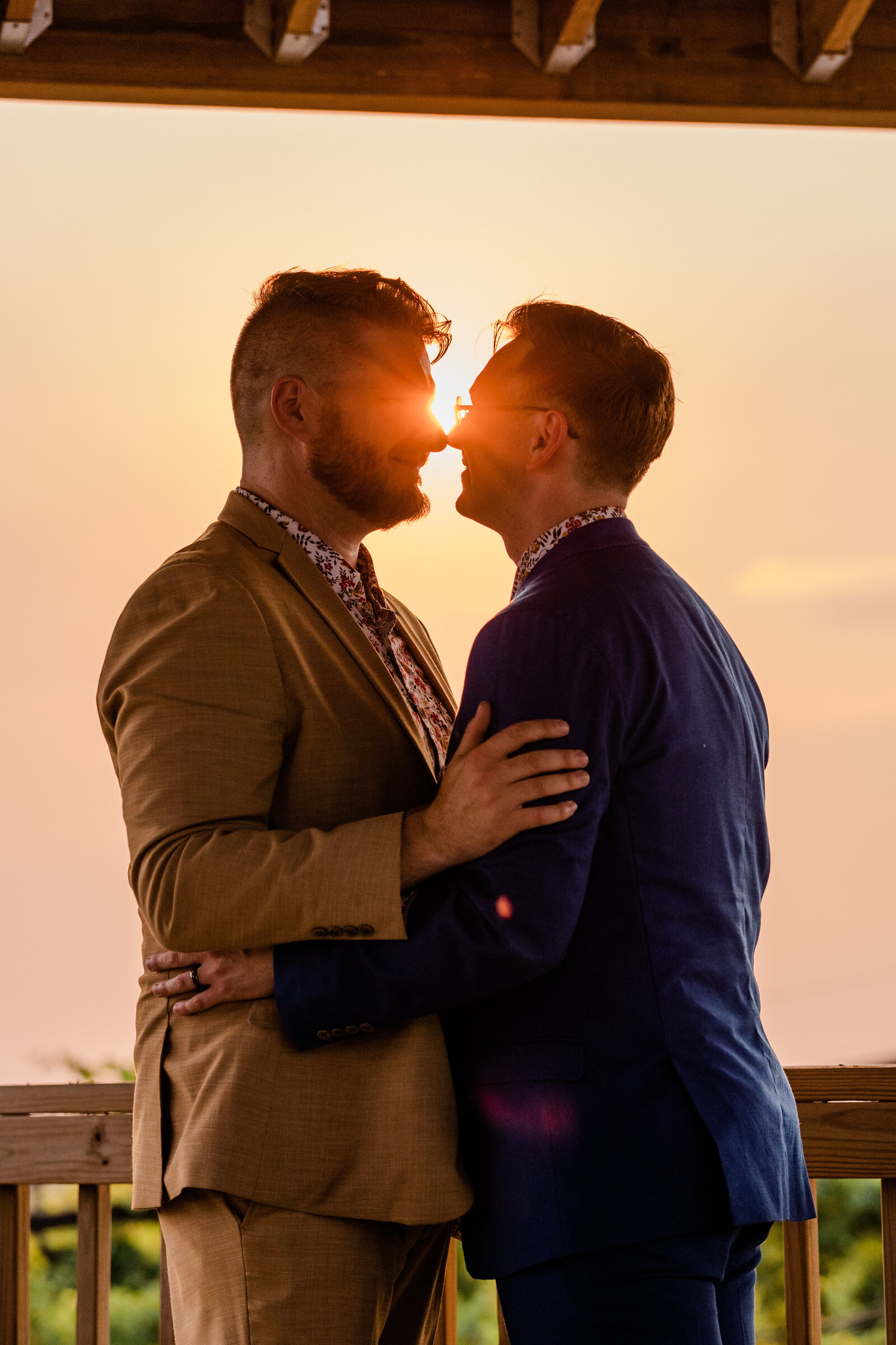 Same sex photo with sunset
