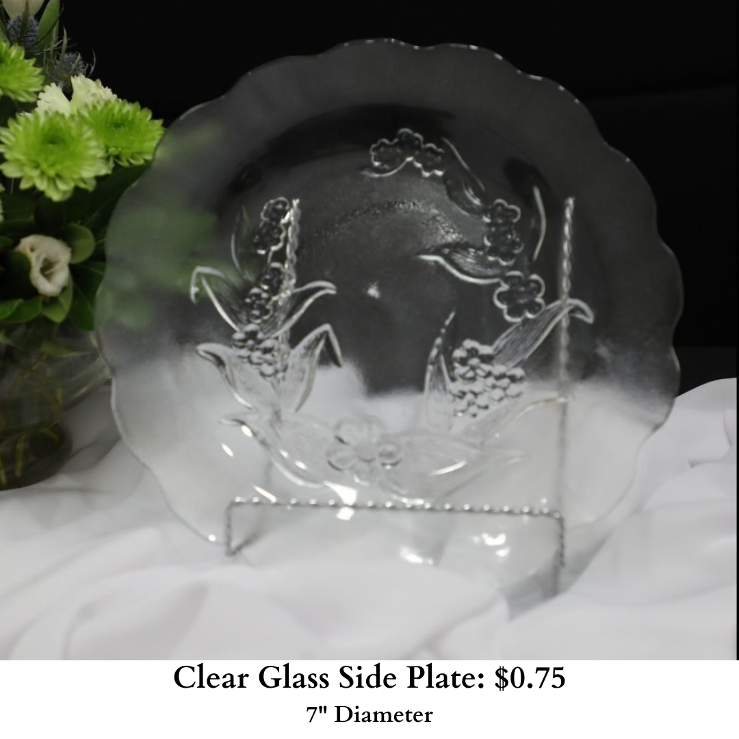 Clear Glass Side Plate-412