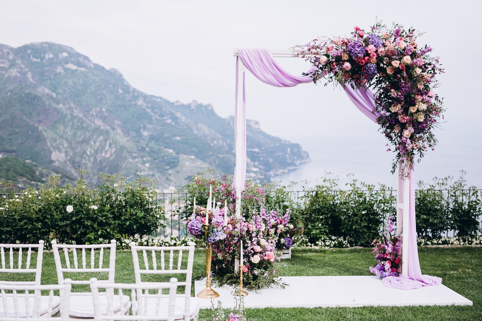 San Diego outdoor purple wedding