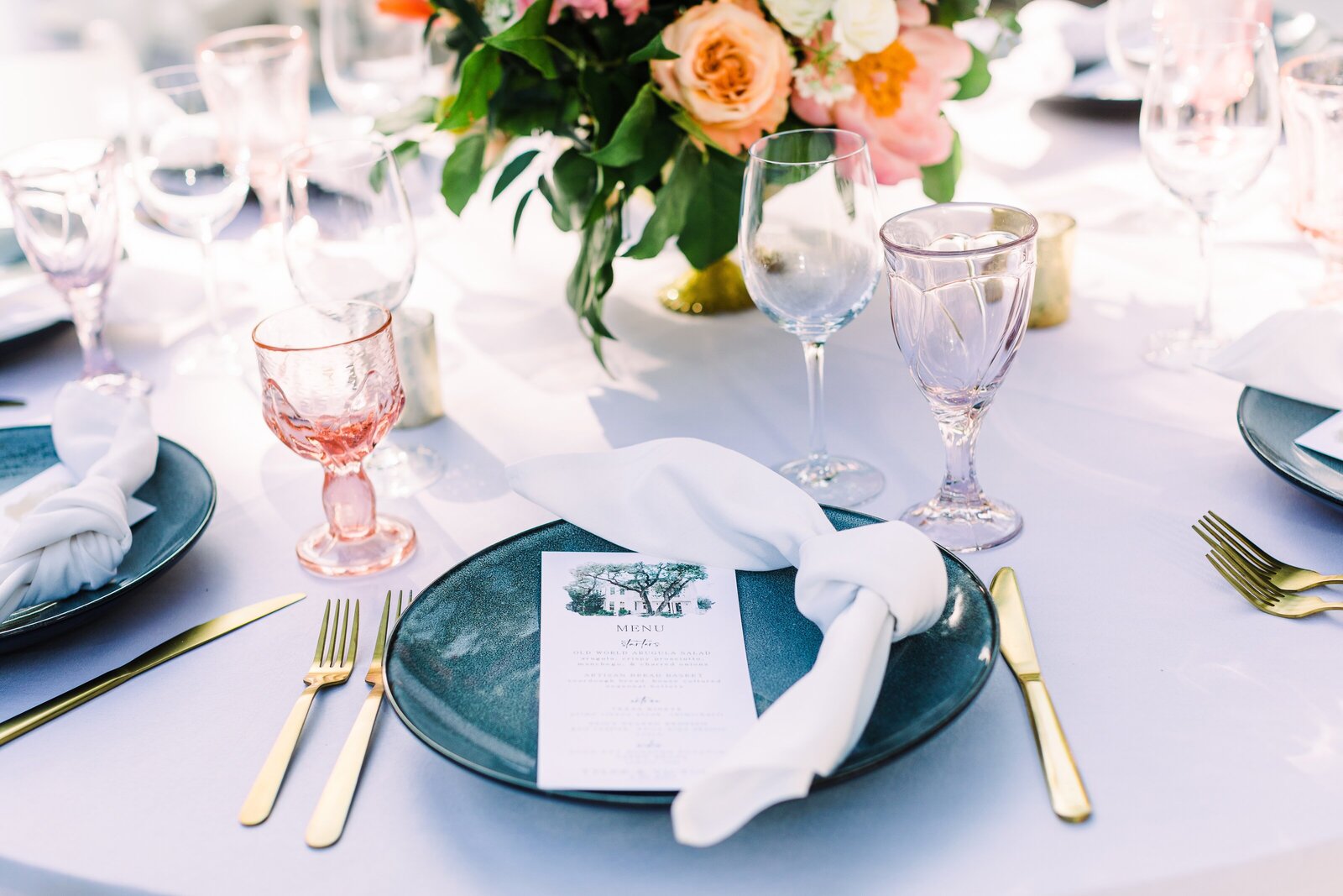 wedding dinner table details