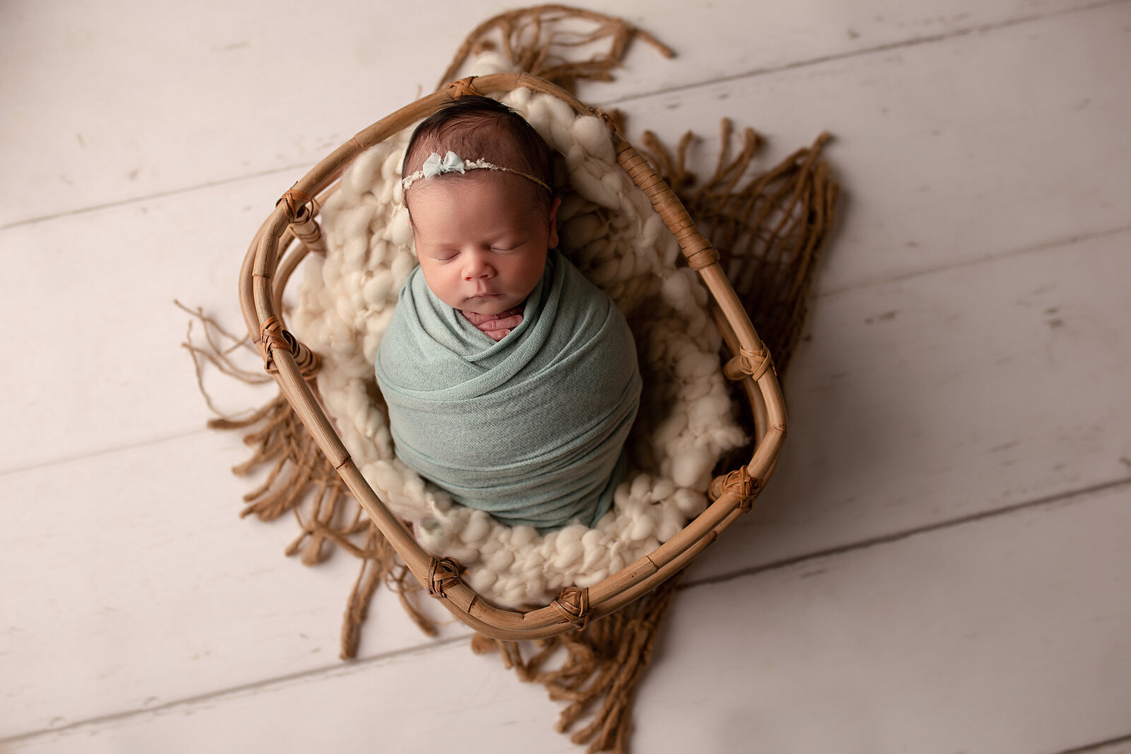 Baby girl in a basket santa clarita