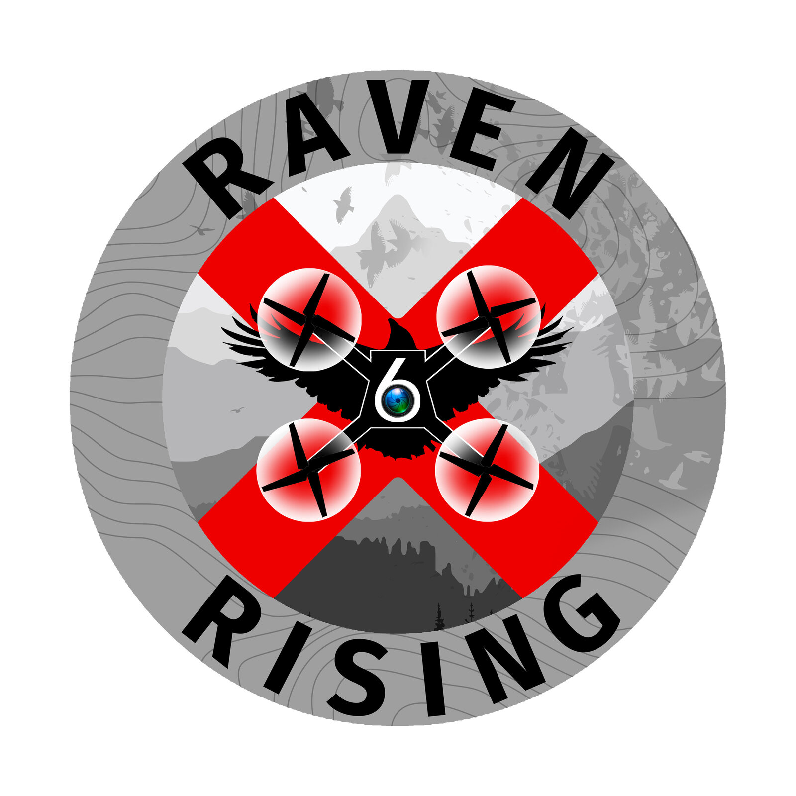 Raven 6 Rising Landing Pad  Logo