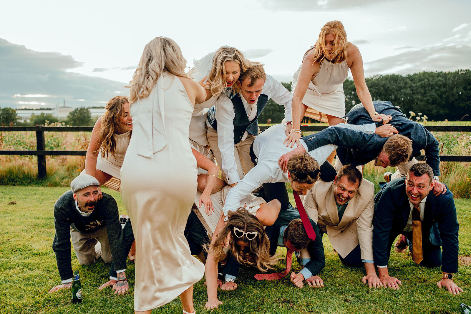 White Sykes Fields Colourful Wedding Photography