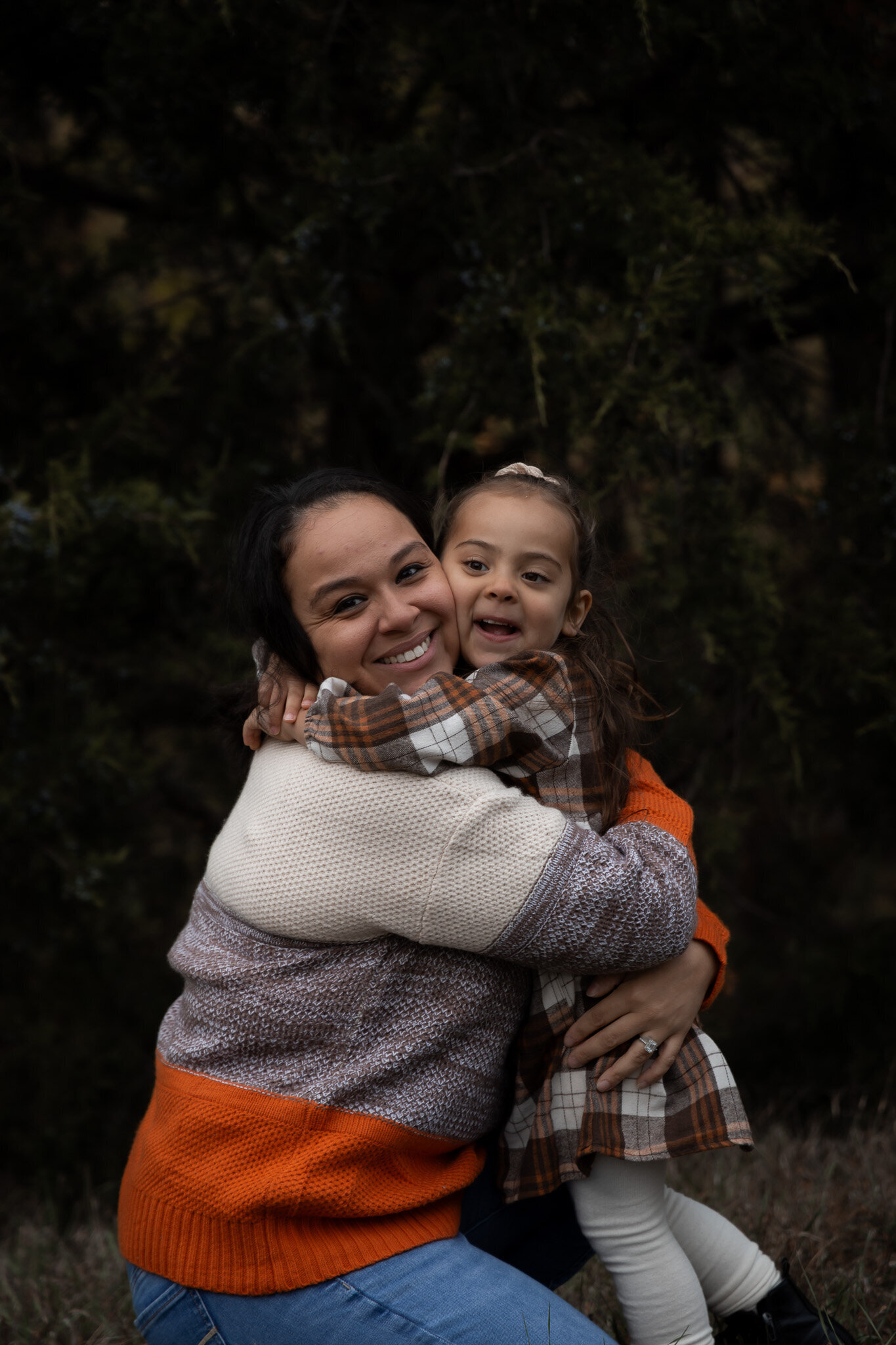 mommy and daughter hugs