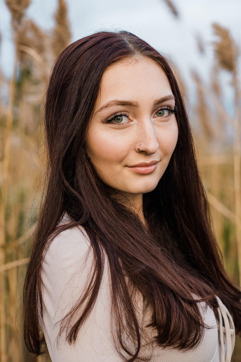 senior girl in park