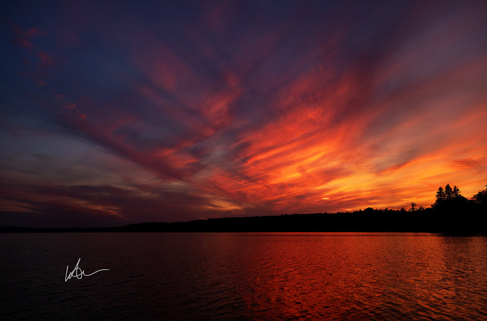Sunset over Eleventh Crow Wing Lake Akeley Minnesota