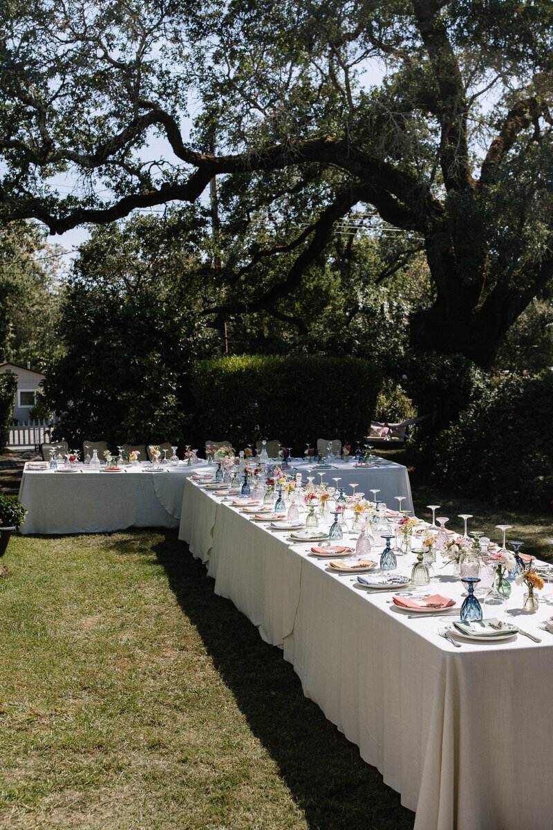 Wedding reception tables taken by idaho elopement photographer Erica Rochelle Photography