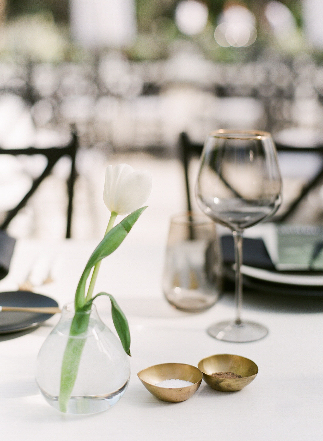 Wedding reception table setting