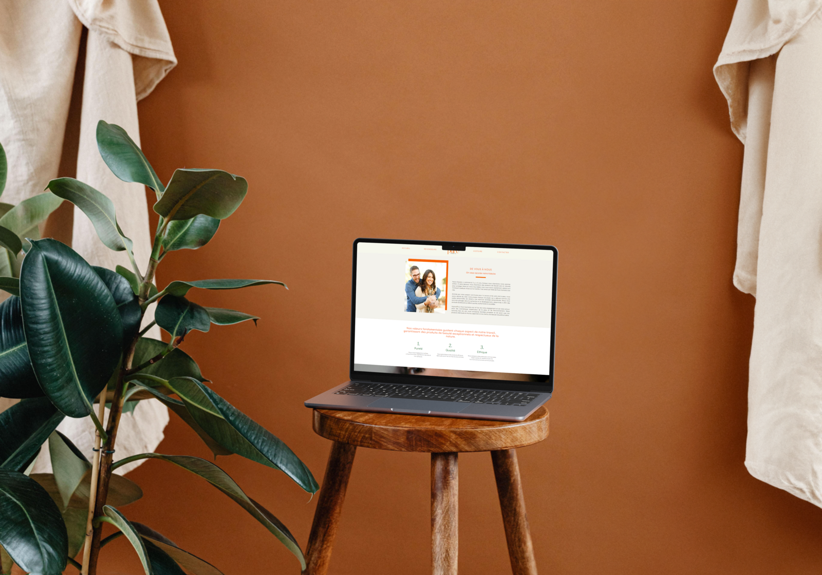Aperçu du site internet d'une marque de cosmétiques beauté.