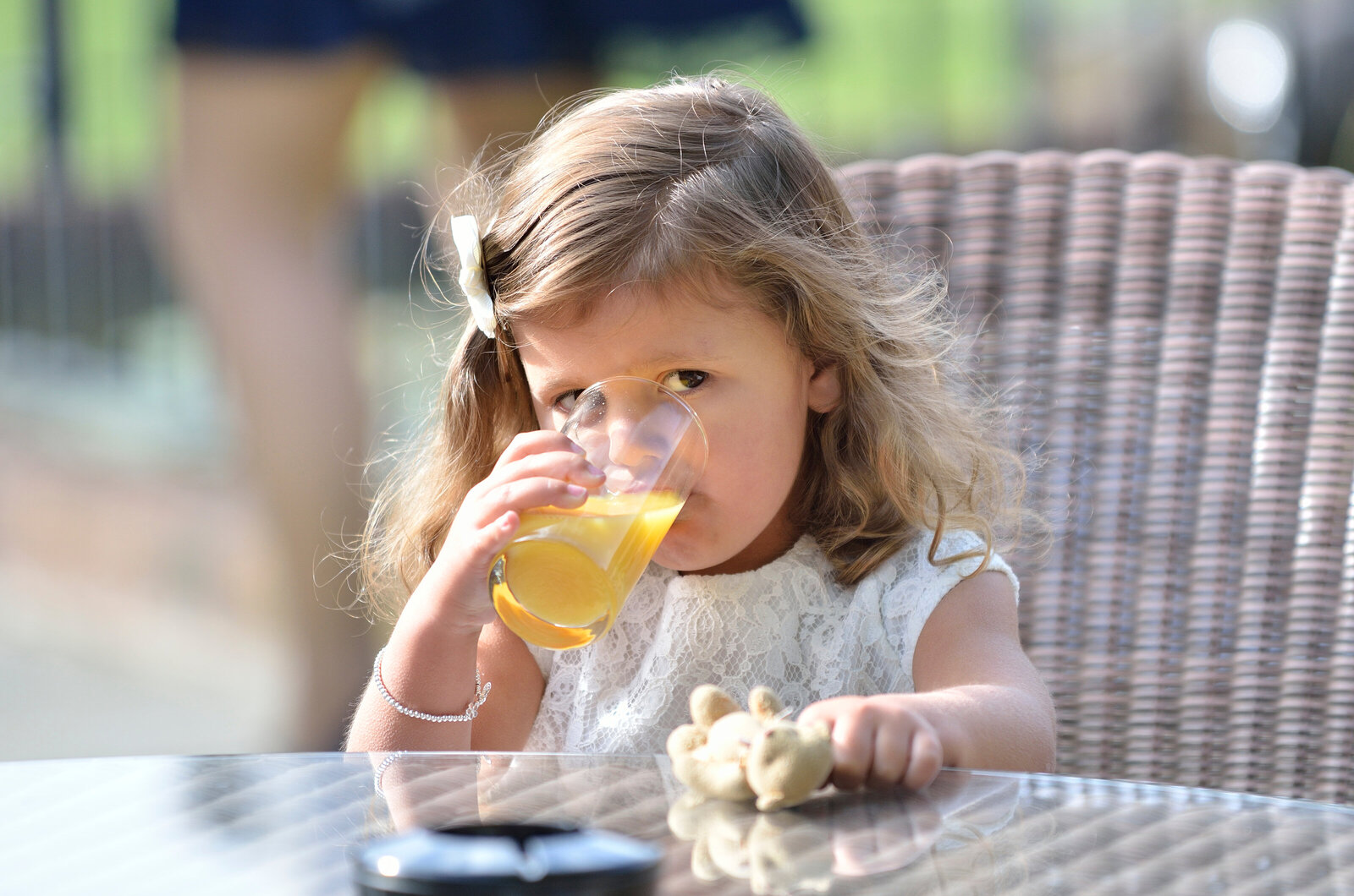 cute girl drinking orange