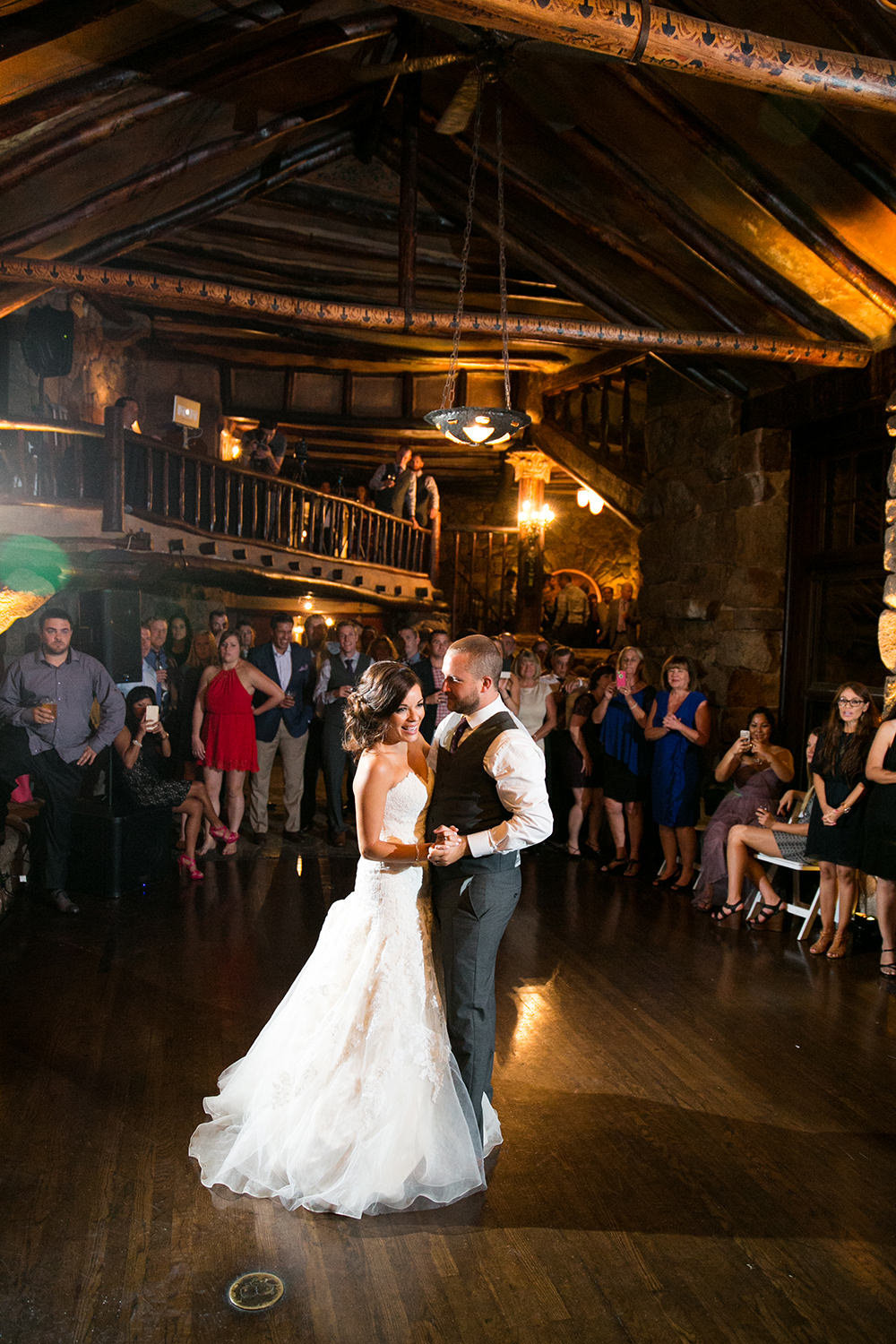 bride and groom first dance