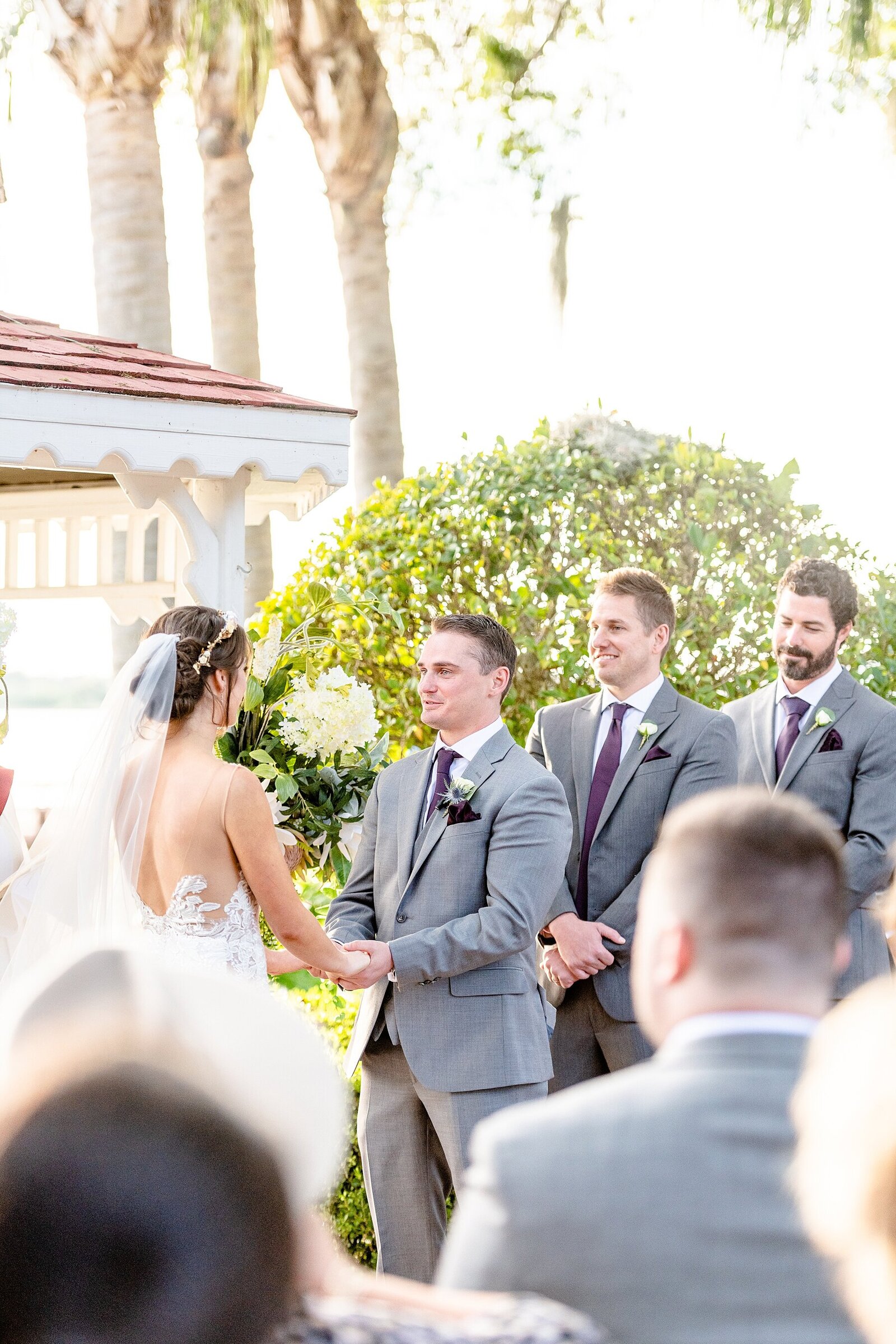 Bride and groom at ceremony | Town Manor | Chynna Pacheco Photography