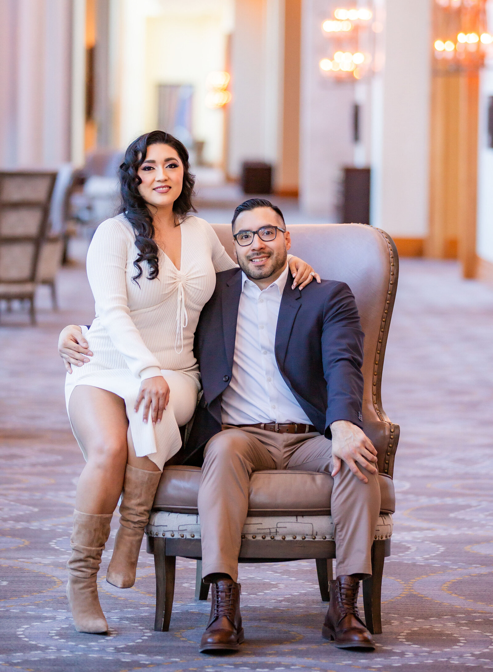 classic couple seated