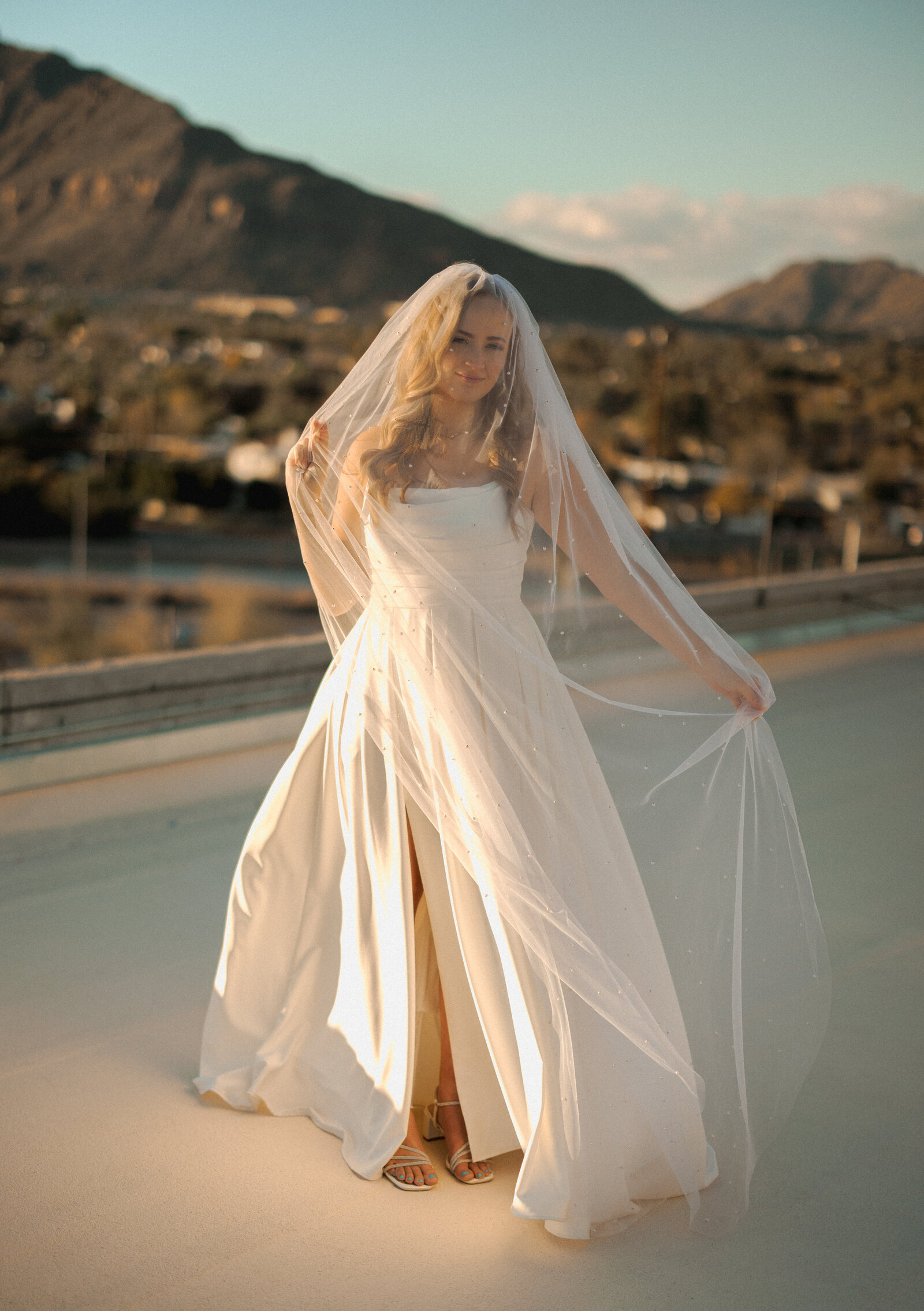 Photos of wedding couple, taken at Scottsdale Valley Ho Hotel in Scottsdale Arizona, Taken by Kollar photography, Arizona Elopement Photographer