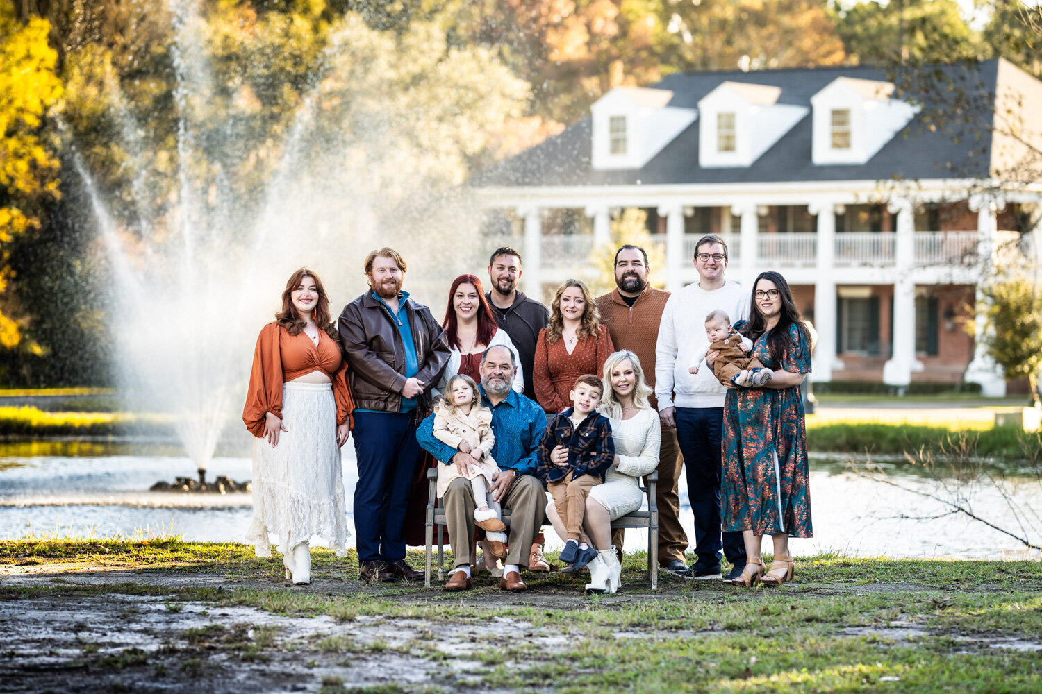 Slidell family portrait of large group