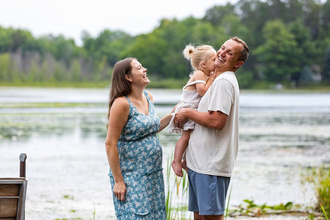 Small Family Lake Portrait Northern Minnesota Photographer