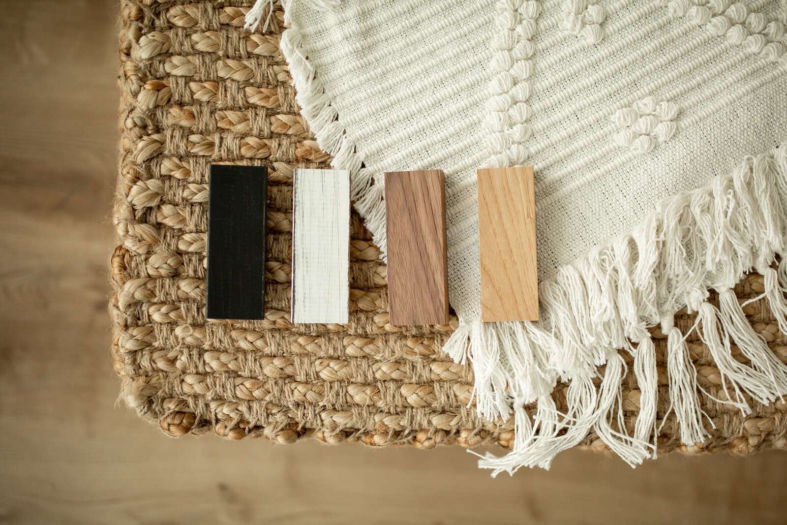 four different wood colours for picture frames