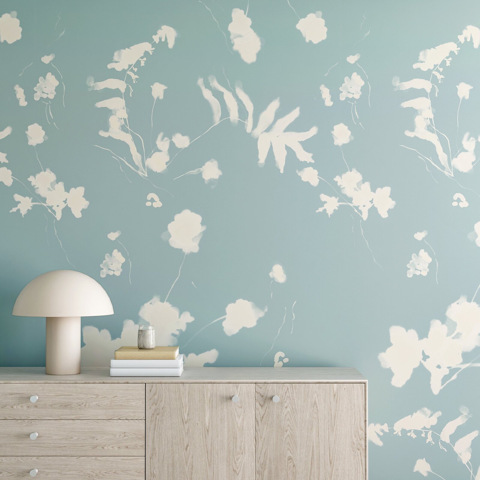 Surface Pattern Design and Art Licensing by Lucia Pador - Greenhouse for drop it Modern - GREENHOUSE© MURAL _ OCEAN