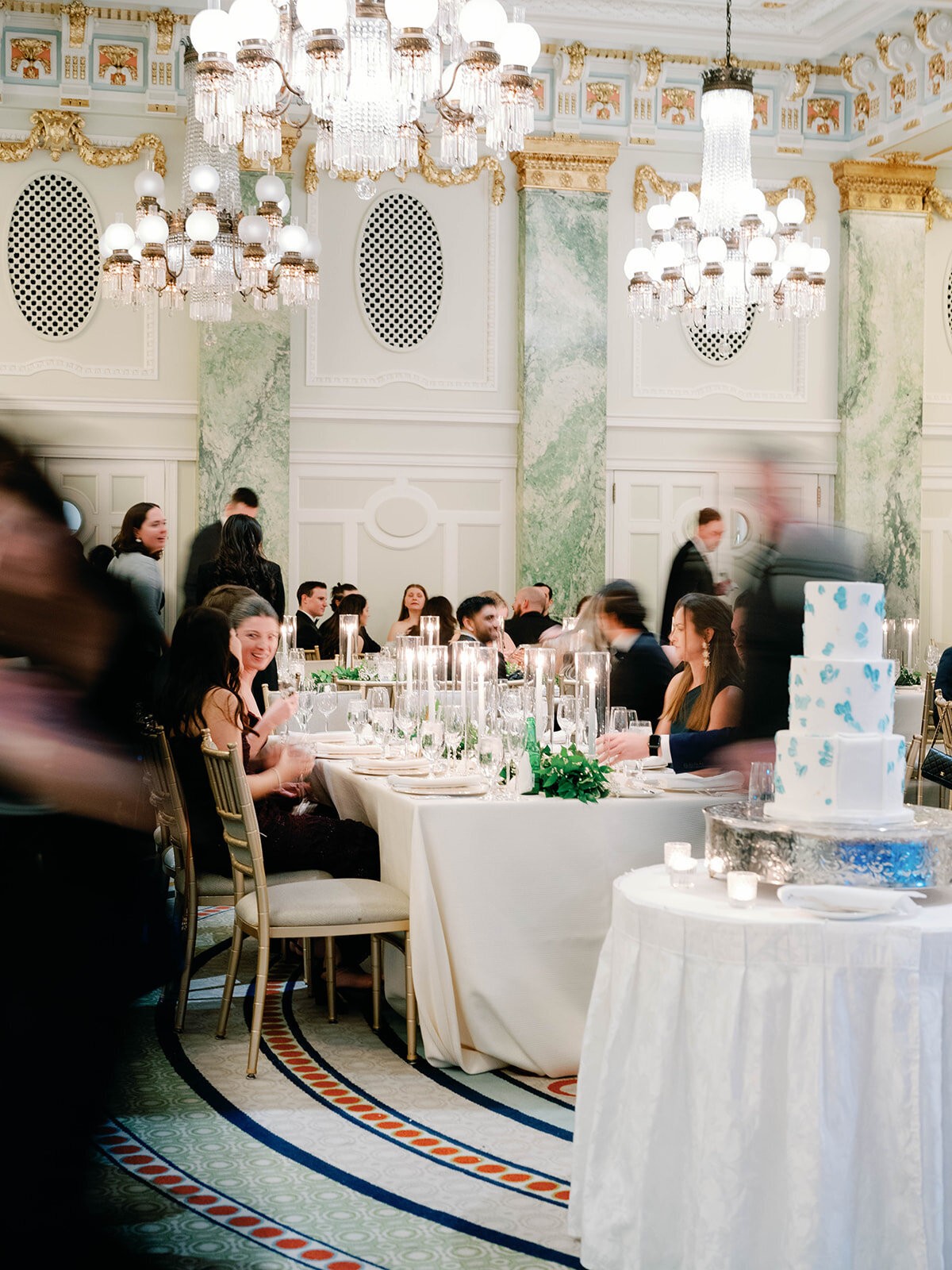 Guests walking in to reception at the willard