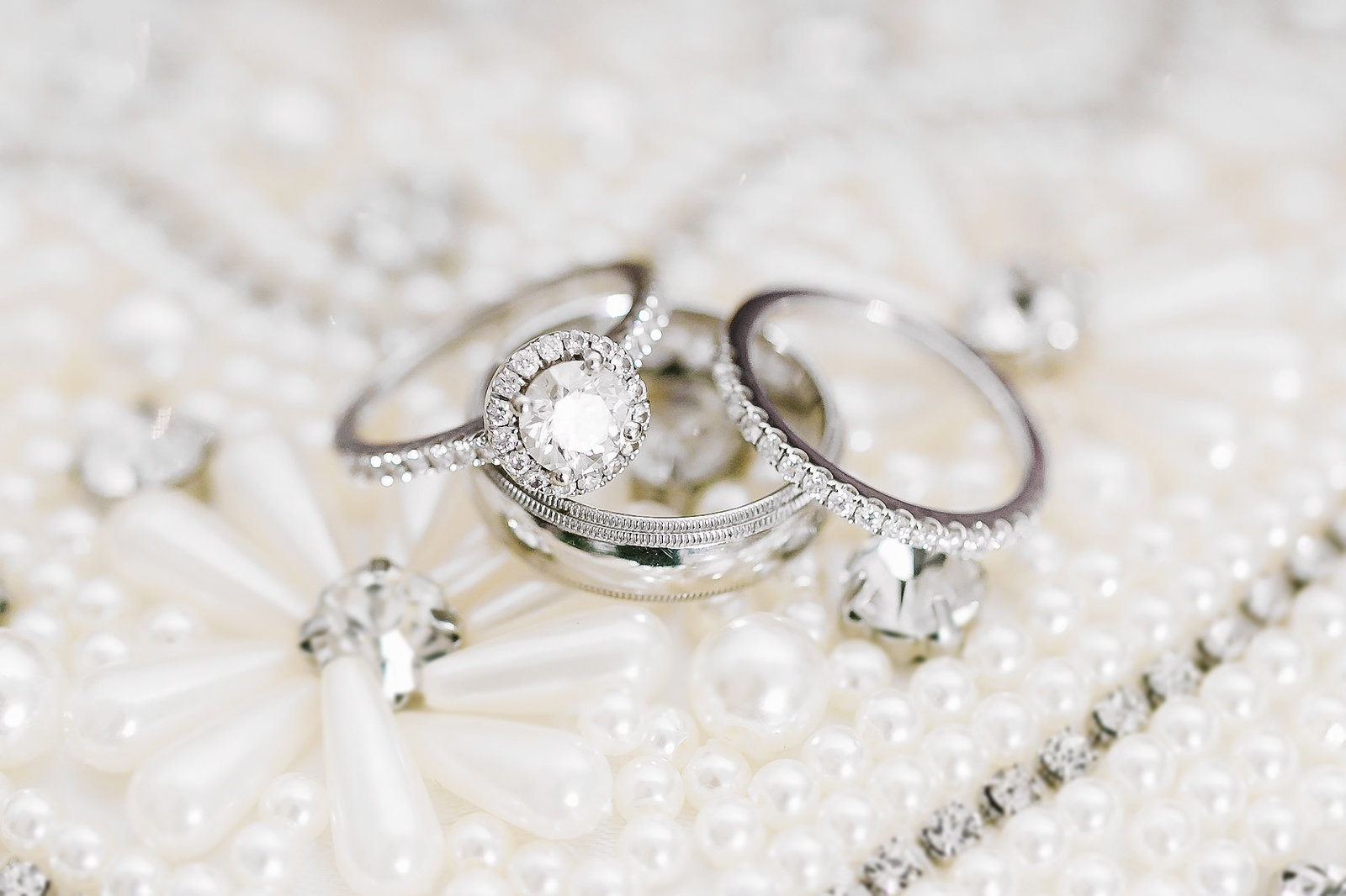 elegant all diamond encrusted Wedding rings