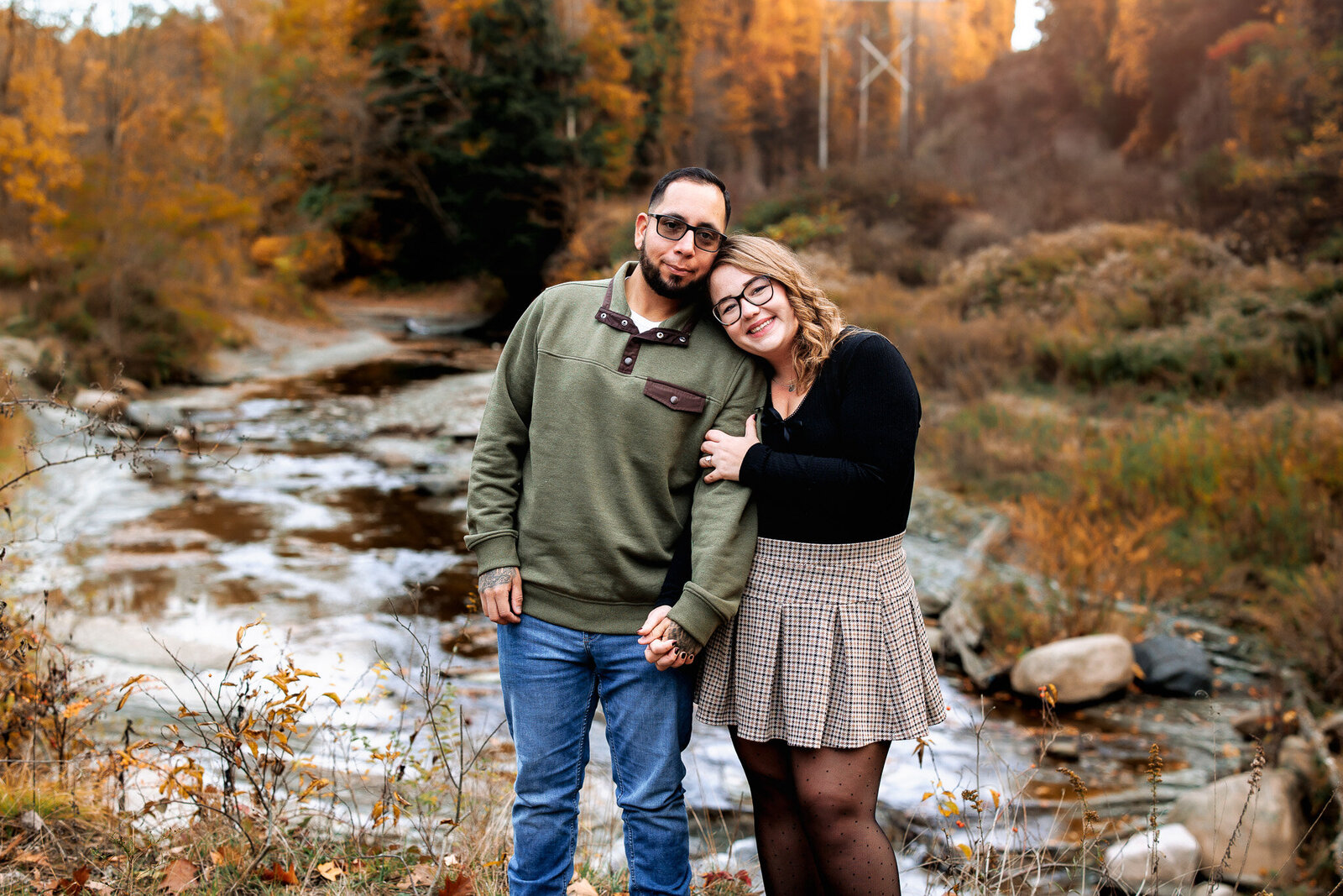 Fall Wintergreen Gorge Engagement Erie
